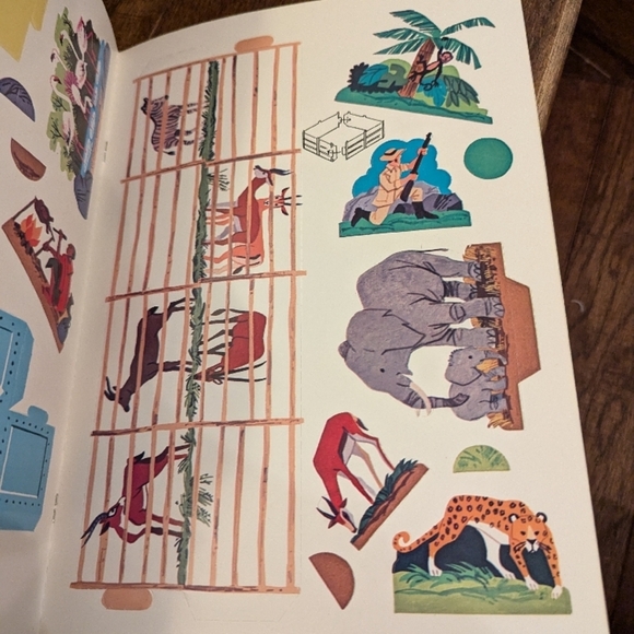 Vintage 1975 Tiny Safari paper craft Press-Out Book a Whitman book - Picture 5 of 8